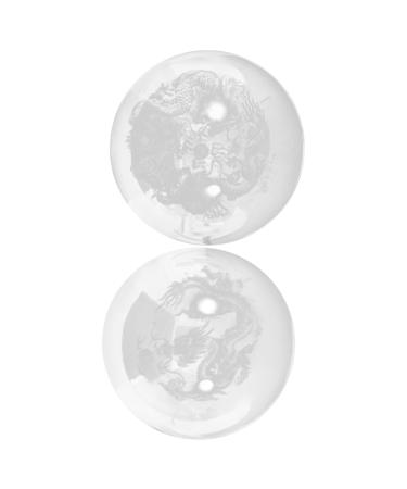 Generically 2 pieces healthy massage balls Small balls Hand fitness balls Hand massage balls Hand massage balls portable manual balls glass relaxation manual balls Hand tension balls handballs