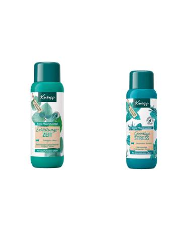 Kneipp aroma care foam bathroom 1 Pack (400 ml) & aroma care foam bath goodbye stress - bathing additive with essential oils made of rosemary & watermint - 400ml bundle with care bath goodbye stress