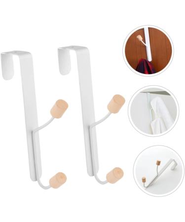 ABOOFAN 2pcs No Punching Door Hook Heavy Duty Clothes Rack Coat Hanging Holder Over Door Organizer Rack Bags - Buy Online on GoSupps.com