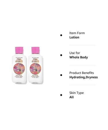 Bath and Body Works Pink Pineapple Sunrise Super Smooth Body Lotion Gift Set for Women - 8 Oz, 2 Pack - Buy Online on GoSupps.com