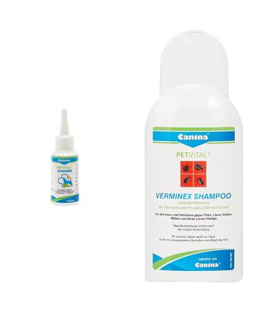 Canina 74161 8 Petvital Verminex & 741656 Petvital Verminex Shampoo 250ml Bundle with Verminex Shampoo 250ml