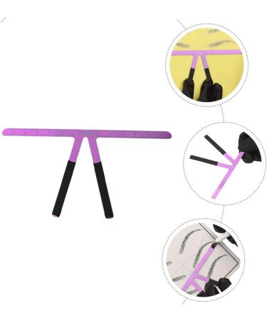 Mipcase Steel Shaper Triangle Measuring Eyebrow Tool Positioning Household Ruler Nose Position Stainless 13.8x7cm Purple - Buy Online on GoSupps.com