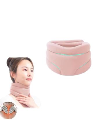 Cervicorrect neck support collar for snoring neck bandage for sleeping soft foam neck bandage for neck pain and support for women and men (color: pink) rose