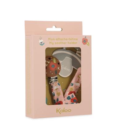 Kaloo KDoux Pacifier Chain - Fabric & FSC Wood Baby Holder - Soft Cotton & Mussel - 16.5cm Poppy Seed - From Birth - K216005 Salmon - Buy Online on GoSupps.com