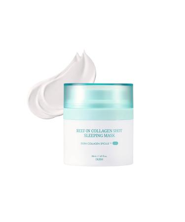 DUEM Reef-In Collagen Shot Sleeping Mask 1.69 fl oz (50ml) 3 000ppm Collagen Spicule Overnight Wrinkle Care & 200-Hour Hydration Korean Skincare