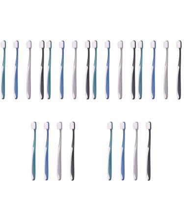 Lurrose 24 pc soft toothbrush for adult hand tools toothbrush with soft bristle flex tools silicone cleaning brush cosmetics household pregnant woman soft fur