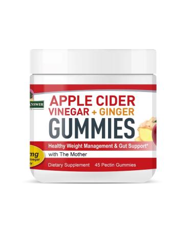 4712 Duke Drive Naturals Answer Apple Cider Vinegar 500 mg Alcohol Free Vegan 45 Gummies