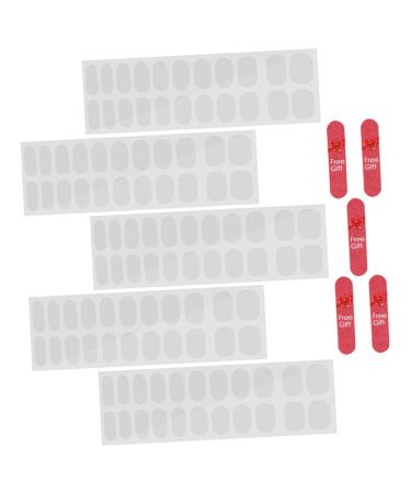 LALADEFIEE 10 Sheets Nail Stickers Manicure Nail Strips Sheer Nail Strips Nail Nail Wraps Clear Gel Wraps Nail Pedicure Sticker Kit De Nail Strips Art Sticker Cuticle Ongles Double Sided Tape - Buy Online on GoSupps.com