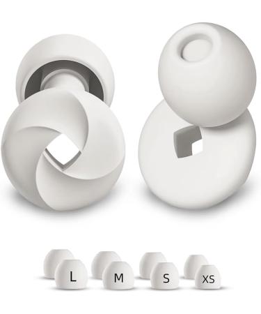 Sleep Earplugs Set - Soft Silicone Noise-Canceling Earplugs (2 Pairs Black & White 4 Sizes) for Peaceful Sleep & Study - Convenient Storage Case Included - Buy Online on GoSupps.com