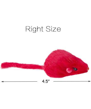 Yangbaga Real Fur Mice Rattle 14 Pack Cat Toys for Kittens - Rainbow Mice Rabbit Feather Collection - Buy Online on GoSupps.com