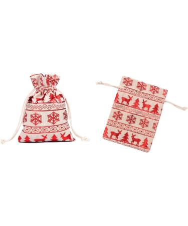 ORFOFE 10pcs Tote Bag Xmas Handbag Santa Sack Bag Storage Bag Biscuit Bag Candy Box Christmas 13.50X10.00X0.30CM As Shown - Buy Online on GoSupps.com