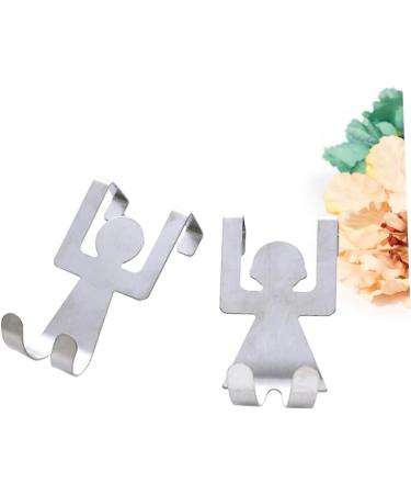 Alipis 8 pcs Cabinets Creative Door Hanging Cloth Back Hooks Storage Bag Humanoid mediumx2pcs Silverx2pcs - Buy Online on GoSupps.com