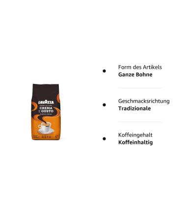 Lavazza Crema e Gusto Tradizione Italiana - Roasted Coffee Beans 1kg | Spicy Aromatic Espresso Blend - Arabica & Robusta - Buy Online on GoSupps.com