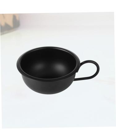 Minkissy 3-Pack Metal Shaving Bowl Set for Beard Hair Removal | Shaving Foam Shells & Handle | 9.2x9.2cm Black - Buy Online on GoSupps.com
