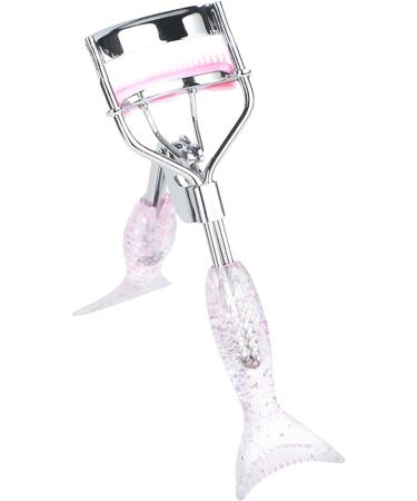 Eye Lash Curler Fish Tail Shape Eye Curler with Comb Teeth - Ergonomic Portable Makeup Supplies Beautiful Eyelash Tools for Girls Women Females Ladies A4 Chrome Plated With Pink Comb Pink Mermaid Hand - Buy Online on GoSupps.com