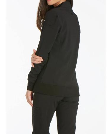 Cherokee CK303 Women's Zip Front Scrub Jacket - Medium, Black | iFlex - Buy Online on GoSupps.com