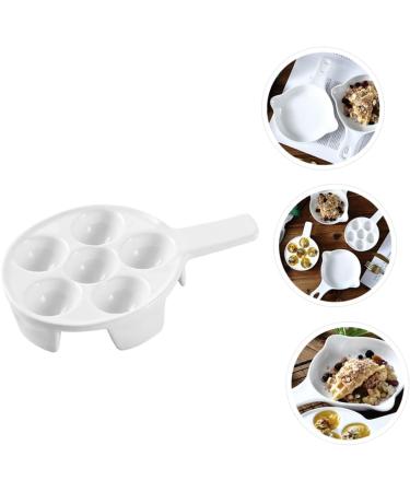 MAGICLULU Snail Plate 2 Pcs Baked Snails France Ceramics White Ceramic Snail Dish 21X16.4CMx2pcs Whitex2pcs - Buy Online on GoSupps.com