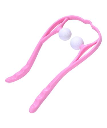 Wilitto LetomNet Neck Massager Reusable Portable Lightweight Trigger Points Manual Self Muscle Massage for Home Pink