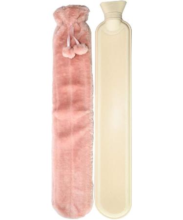 RAM Extra Long Hot Water Bottle with Soft Fur Cover - 72 cm Pink | Cozy Comfort for Pain Relief - Buy Online on GoSupps.com