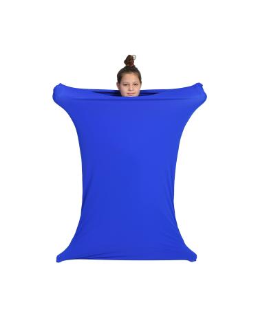 Sensory Owl Full Body Sock - ADHD Autism Stress and Anxiety Relieve - Deep Pressure Stimulation - Sensory Exercise Therapy Toy - Strong Super Soft Lycra Wrap - Blue Size S Blue S - (max 100cm)