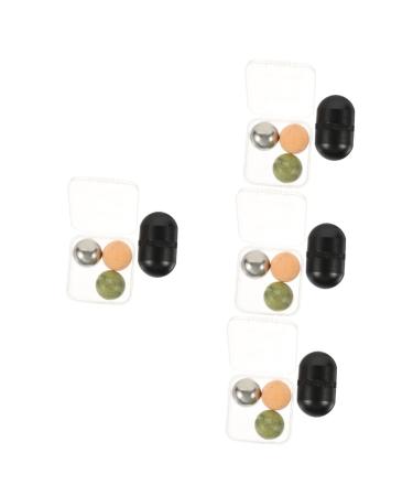 balacoo 4 Sets Volcanic Stone Ball face Massage Jade Beauty Massage Roller Tighten Jade Roller Eye Massaging Eye Massagers Roller for face Beautiful Eyes Beauty Products