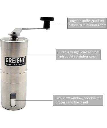 Pill Grinder 2 Pack - Stainless Steel Pill Crusher for Tablets & Vitamins | Grind to Fine Powder - Buy Online on GoSupps.com
