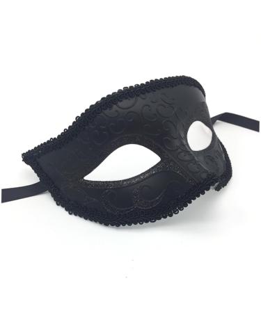 minkissy Eye Mask Masquerade Costume Party Black Outfit Male and Female Mask Party Mask Stand Out Mask Halloween Costumes Eye Wedding Dreses Black Costume Mask Men and Women Prom