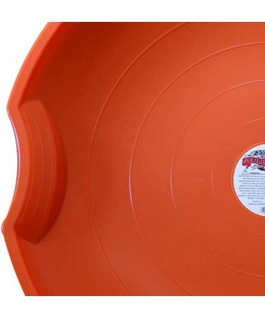Flexible Flyer Round Flying Saucer Snow Sled - 26 Inch Orange Disc Racer for Kids 4 and Up - Buy Online on GoSupps.com