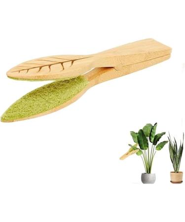 Fattoz 2PCS Leaf Cleaning Tongs Set Kit Plant Leaf Cleaning Tongs Plant Leaf Lint Cleaner with Wood Handle Leaf Cleaning Tool Set Kit - Buy Online on GoSupps.com