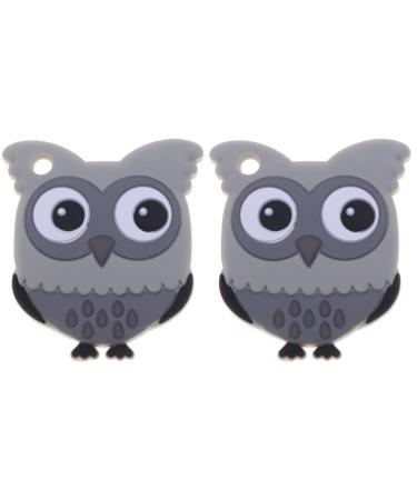 Healifty Baby Toys Grey for Toy Educational Shape Teether Playthings Animal Teething Chewing Silicone Infant Teethers Owl