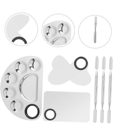 FRCOLOR 3 nail art palette stainless steel mixing art painting makeup mixing trays Color Mixing Spatula stainless steel makeup oil paint nail tools nail art polish trays reconcile scraper - Buy Online on GoSupps.com