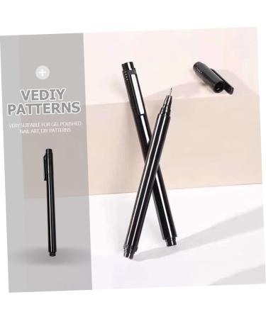 FRCOLOR Nail Pen Nail Polish Drawing Pen Nail Brush Pen Nail Art Tips Builder Pen Nail Drawing Pen Extension Gel Pen Nail Gel Polish Manicure Decor Pen Manicure Pen Step Abs Practice Hands 14X1X1CM Black - Buy Online on GoSupps.com