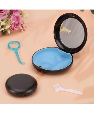 PXRJE Retainer Case with Mirror and Magnetic Closure - Orthodontic Denture Box with Aligner Remover Hook and Brush (Black) - Buy Online on GoSupps.com