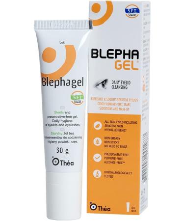 Blephagel Eyelid Cleansing Gel Hydrating Softening Sterile Gel for Daily Hygiene of Eyelids and Eyelashes Pack of 1 - Buy Online on GoSupps.com