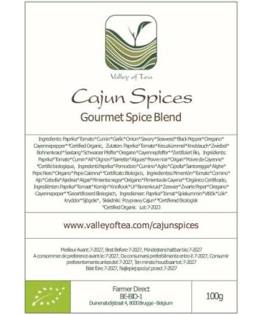 Organic Gourmet Cajun Spices Blend 100g - Authentic Cajun Seasoning - Buy Online on GoSupps.com