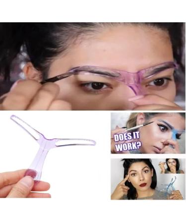 Eyebrow Stencil for Beginners Reusable 3 Minute Makeup (Purple) - Buy Online on GoSupps.com