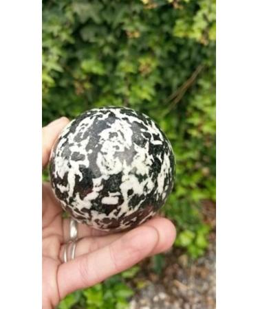 Natural Crystal Rough Home Decoration 50mm Natural Quartz Crystal Black Tourmaline and Quartz Ball Ground Crystal Reiki Stones - Buy Online on GoSupps.com