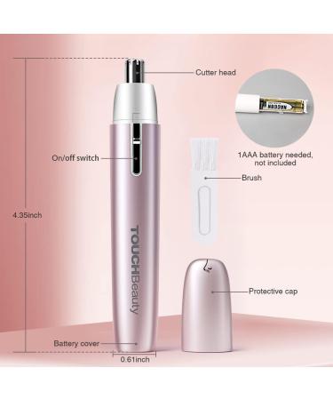 TOUCHBeauty Nose Hair Trimmer for Women - Battery Powered Facial Hair Remover for Nose Ear Eyebrow & Neckline in Purple - International Shipping Available - Buy Online on GoSupps.com