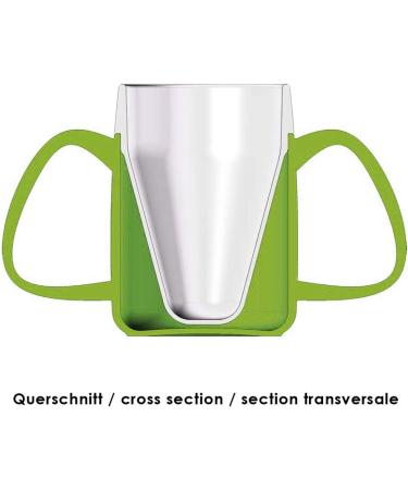 Ornamin 2-Henkel Mug with Drinking Trick 140ml - Green Beak Cup | Special Drinking Aid for Tremors - Buy Online on GoSupps.com