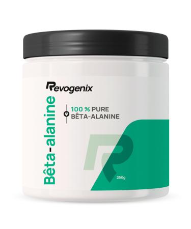 B ta-Alanine | Poudre Pr -Workout 100% Pure | 83 Portions | Booster d Entrainement | Force et Endurance | Contre les Crampes et Courbatures | Musculation et Fitness | 250g de Poudre Vegan | Revogenix
