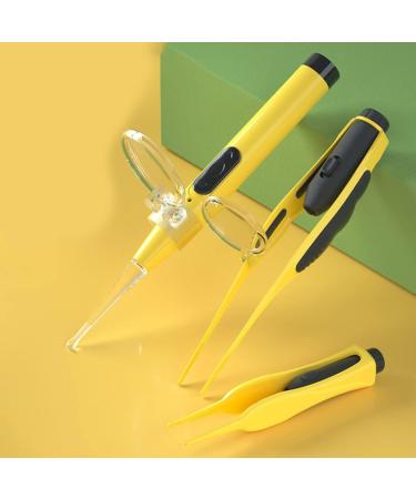FRCOLOR 2pcs Ear Wax Removal Kit with LED | Ear Cleaning Tool Set | Yellow | 14x2x2cm - Buy Online on GoSupps.com