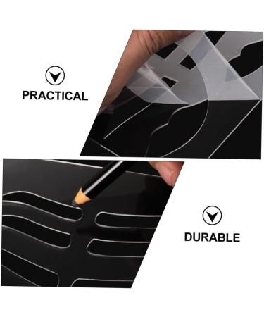 Angoily Eyebrow Stencil Plate Brow Template Brow Practice Mold Eyebrow Guide Eyebrow Trimming Acrylic 21.5x14.7cm Transparent - Buy Online on GoSupps.com