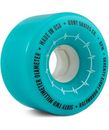 Bont Skates BPM Quad Roller Skate Outdoor Wheels - 62x35mm 78A - Made in USA - Gamma Blue - Buy Online on GoSupps.com