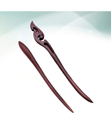 Lurrose Sandalwood Hairpins - Vintage Hair Sticks & Chignon Maker for Women | Gift for Girls & Actresses (2 Pieces) - Buy Online on GoSupps.com