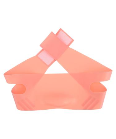 Angoily Silicone Beauty Woman Chin Strap Face Belt Facial Slimming Broom Stick Witch Sign Face Tape Lift Chin Lift V-belt Silica Gel Pink Anti-aging Small Powder