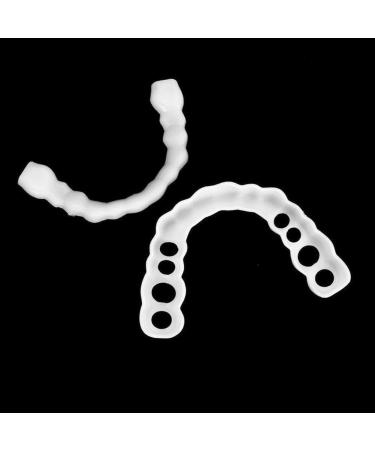 Danlai Instant Tooth Replacement 1 Pair Comfortable False Teeth Upper Smile Fit Flex Teeth Fits Fake Tooth Cover Practical Teeth Whitening Tool - Buy Online on GoSupps.com