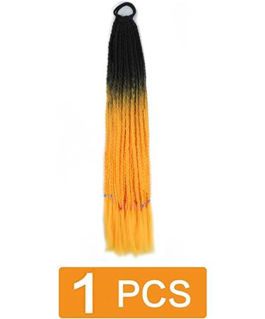 prinfantasy Hair Pieces for Women Afro Braid Twist Hair Ponytail Braiding Hair Extensions Braiding Hair Pieces Hairpiece Braided Ponytail Orange Hair BZ167 GBBZ167 24 inch - Buy Online on GoSupps.com