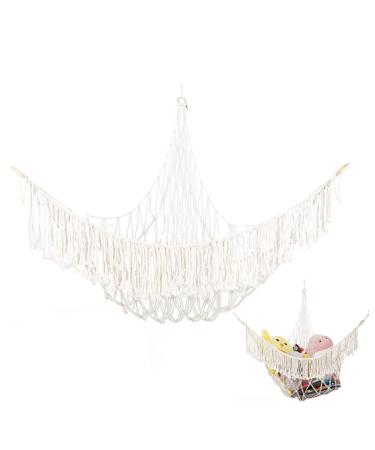 Fomiyes Stand for yoga balls stuffed-tapped plating animal Christmas gifts Christmas presents toys hanging mesh memory organizer hammock made of woven network