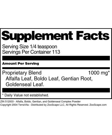 Alfalfa Boldo Gentian and Goldenseal Complex Powder (4 oz ZIN: 512003) - 3 Pack - Buy Online on GoSupps.com