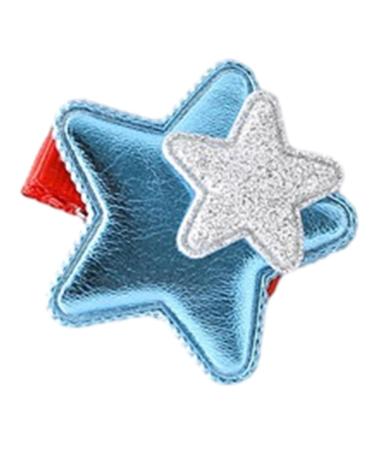 hgnxa Girls Star Hair Clip Sweet Glinting Cute Hair Duckbill Clip Headwear Hair Accessories for Women Girls Blue